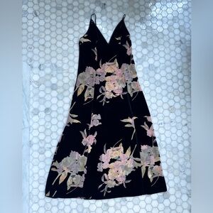 B.O.G. Collective Floral Velvet Maxi Dress | Sheer Overlay | Formal Event Dress